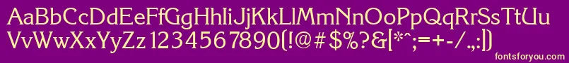 KorinthserialRegular Font – Yellow Fonts on Purple Background