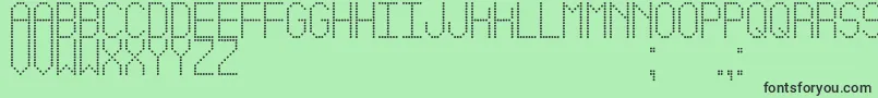 LedSimpleSt-fontti – mustat fontit vihreällä taustalla