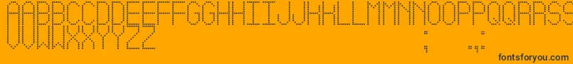 LedSimpleSt-Schriftart – Schwarze Schriften auf orangefarbenem Hintergrund