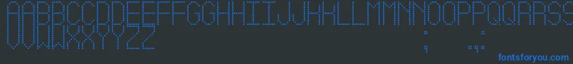 LedSimpleSt Font – Blue Fonts on Black Background