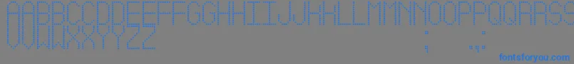 フォントLedSimpleSt – 灰色の背景に青い文字