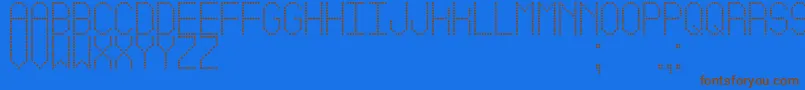 LedSimpleSt Font – Brown Fonts on Blue Background