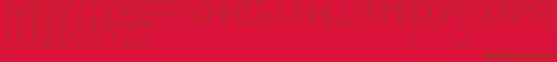 LedSimpleSt-fontti – ruskeat fontit punaisella taustalla