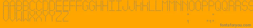 LedSimpleSt Font – Gray Fonts on Orange Background