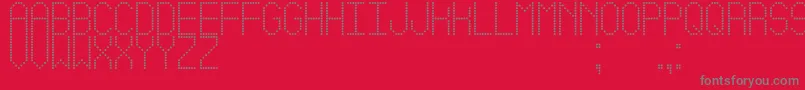 LedSimpleSt Font – Gray Fonts on Red Background