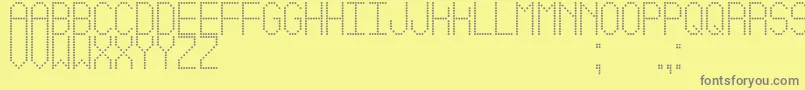 Шрифт LedSimpleSt – серые шрифты на жёлтом фоне