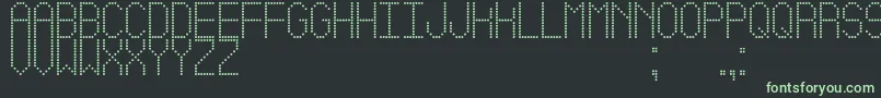 LedSimpleSt Font – Green Fonts on Black Background