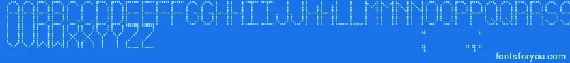 LedSimpleSt-fontti – vihreät fontit sinisellä taustalla