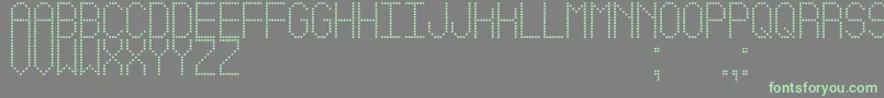 フォントLedSimpleSt – 灰色の背景に緑のフォント
