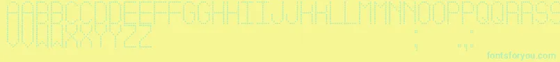 LedSimpleSt Font – Green Fonts on Yellow Background