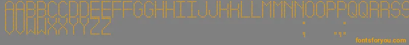 LedSimpleSt-Schriftart – Orangefarbene Schriften auf grauem Hintergrund