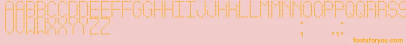 LedSimpleSt Font – Orange Fonts on Pink Background