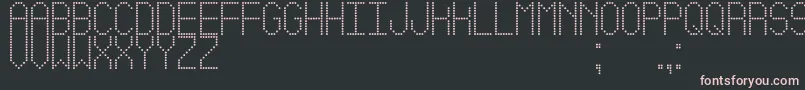 Fonte LedSimpleSt – fontes rosa em um fundo preto