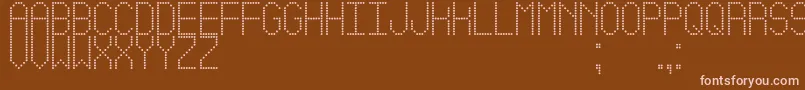 LedSimpleSt Font – Pink Fonts on Brown Background