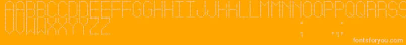LedSimpleSt Font – Pink Fonts on Orange Background