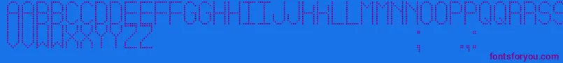 LedSimpleSt Font – Purple Fonts on Blue Background