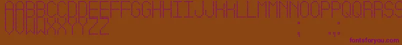 Шрифт LedSimpleSt – фиолетовые шрифты на коричневом фоне