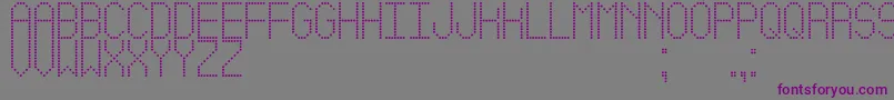 フォントLedSimpleSt – 紫色のフォント、灰色の背景