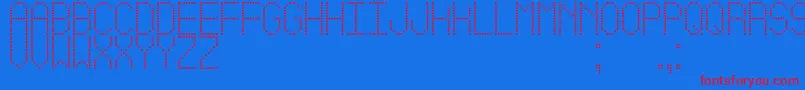 LedSimpleSt Font – Red Fonts on Blue Background