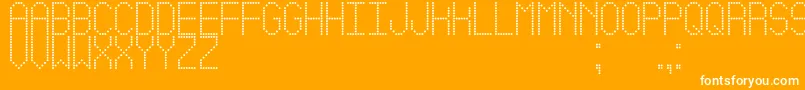 LedSimpleSt Font – White Fonts on Orange Background