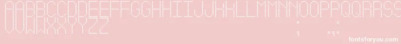 LedSimpleSt Font – White Fonts on Pink Background