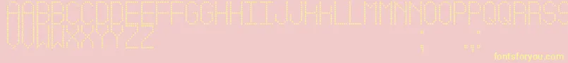 LedSimpleSt-Schriftart – Gelbe Schriften auf rosa Hintergrund