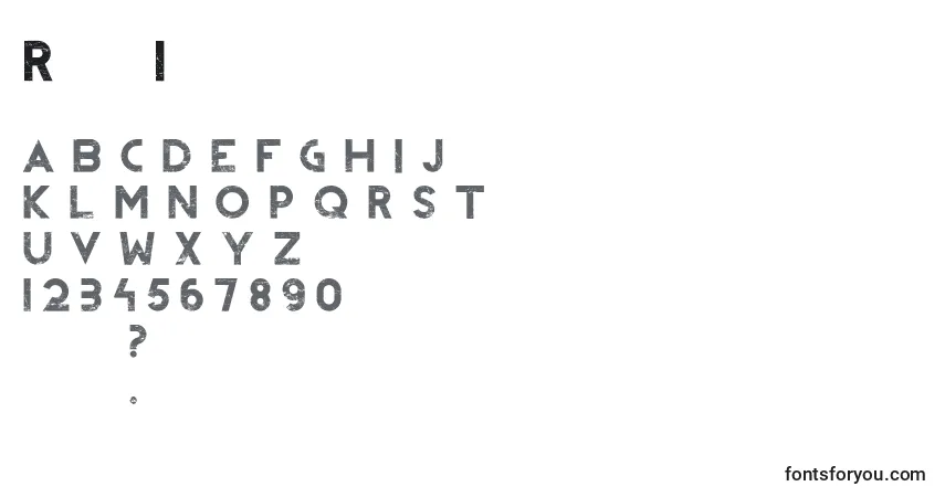 Schriftart RevolutionIi – Alphabet, Zahlen, spezielle Symbole