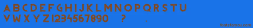 RevolutionIi Font – Brown Fonts on Blue Background