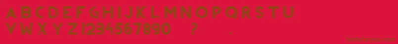フォントRevolutionIi – 赤い背景に茶色の文字