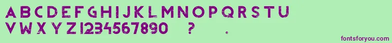 RevolutionIi Font – Purple Fonts on Green Background
