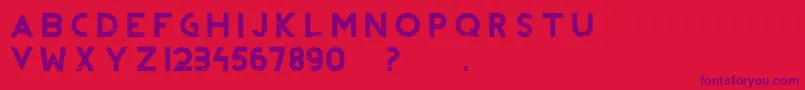 RevolutionIi Font – Purple Fonts on Red Background