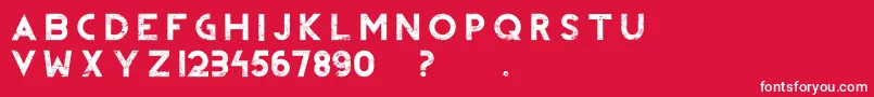 RevolutionIi Font – White Fonts on Red Background