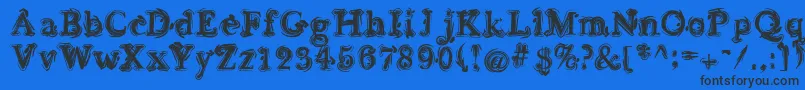 Sea Font – Black Fonts on Blue Background