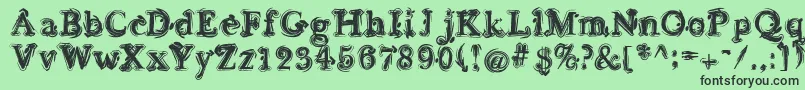 Sea Font – Black Fonts on Green Background