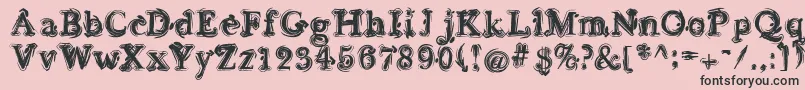 Sea Font – Black Fonts on Pink Background