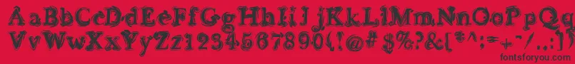 Sea Font – Black Fonts on Red Background