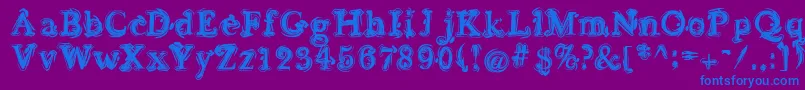 Sea Font – Blue Fonts on Purple Background