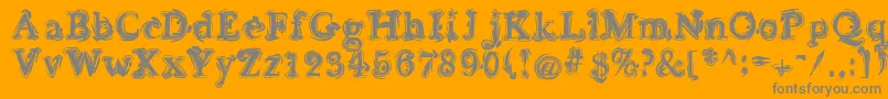 Sea Font – Gray Fonts on Orange Background