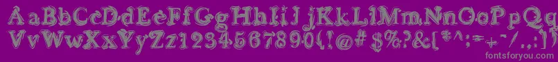 Czcionka Sea – szare czcionki na fioletowym tle