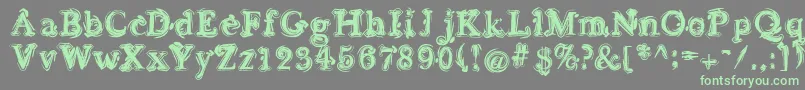 Sea Font – Green Fonts on Gray Background