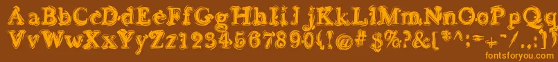 Sea Font – Orange Fonts on Brown Background