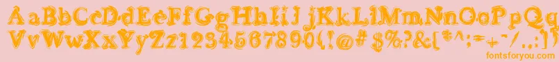 Sea Font – Orange Fonts on Pink Background