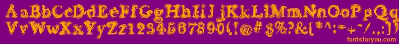 Sea Font – Orange Fonts on Purple Background