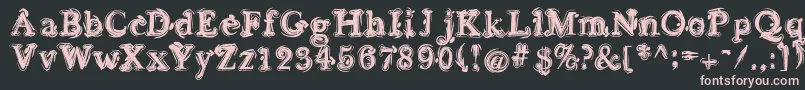 Sea Font – Pink Fonts on Black Background