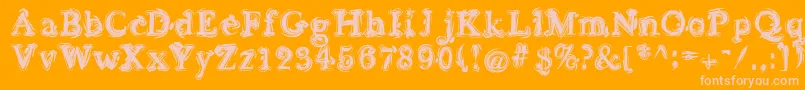 Sea Font – Pink Fonts on Orange Background