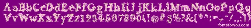 Sea Font – Pink Fonts on Purple Background