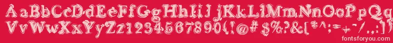 Sea Font – Pink Fonts on Red Background