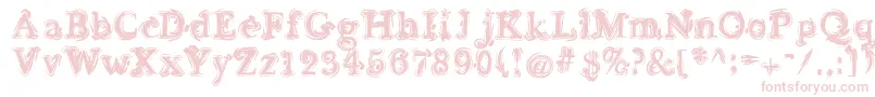 Sea Font – Pink Fonts on White Background