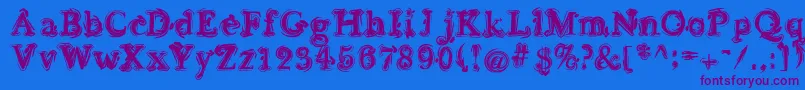 Sea Font – Purple Fonts on Blue Background
