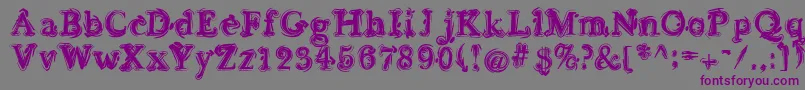 Sea Font – Purple Fonts on Gray Background